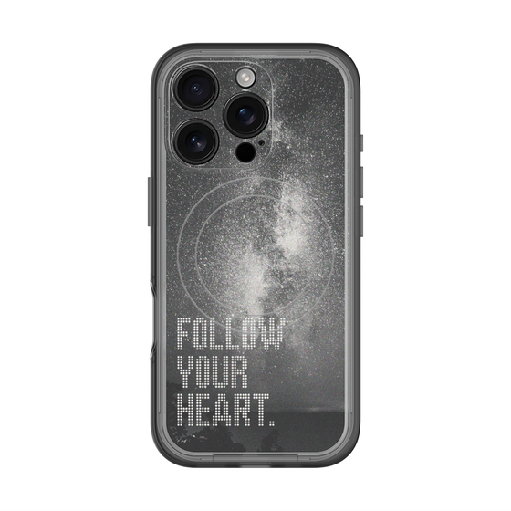 スリムプロテクションプレミアムケース with MagSafe［ オリジナル - ドットオーバーレイ - FOLLOW YOUR HEART/C ］