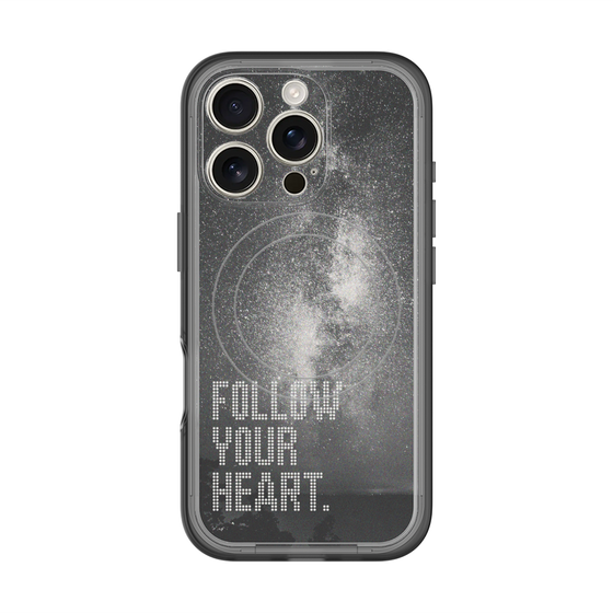 スリムプロテクションプレミアムケース with MagSafe［ オリジナル - ドットオーバーレイ - FOLLOW YOUR HEART/C ］