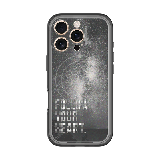 スリムプロテクションプレミアムケース with MagSafe［ オリジナル - ドットオーバーレイ - FOLLOW YOUR HEART/C ］
