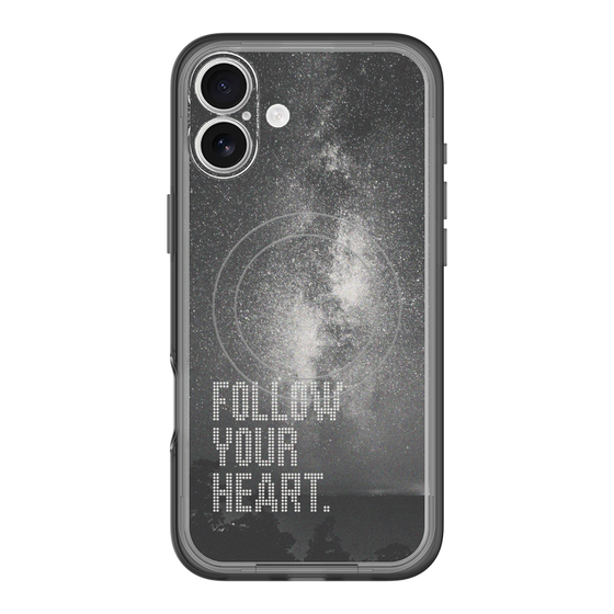 スリムプロテクションプレミアムケース with MagSafe［ オリジナル - ドットオーバーレイ - FOLLOW YOUR HEART/C ］