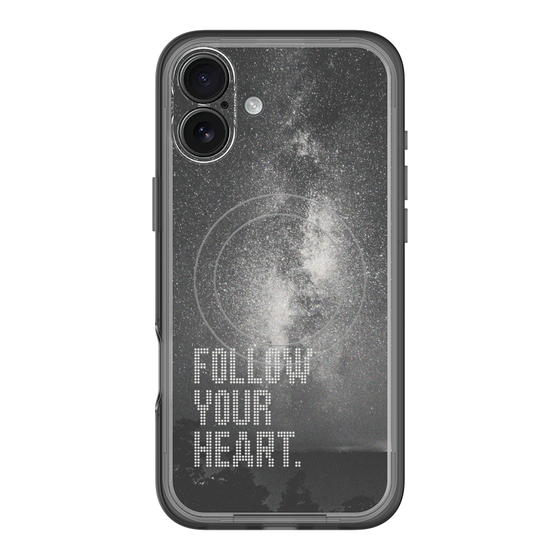 スリムプロテクションプレミアムケース with MagSafe［ オリジナル - ドットオーバーレイ - FOLLOW YOUR HEART/C ］