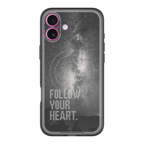 スリムプロテクションプレミアムケース with MagSafe［ オリジナル - ドットオーバーレイ - FOLLOW YOUR HEART/C ］