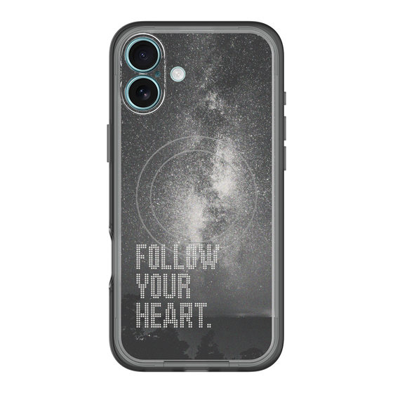 スリムプロテクションプレミアムケース with MagSafe［ オリジナル - ドットオーバーレイ - FOLLOW YOUR HEART/C ］