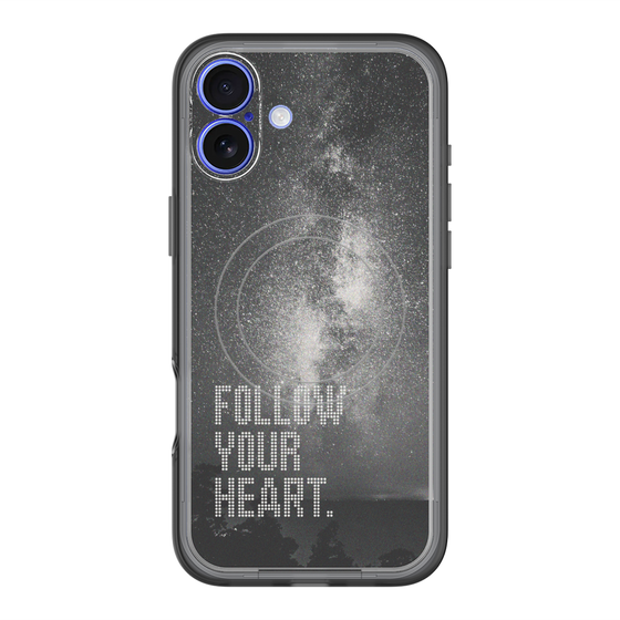 スリムプロテクションプレミアムケース with MagSafe［ オリジナル - ドットオーバーレイ - FOLLOW YOUR HEART/C ］