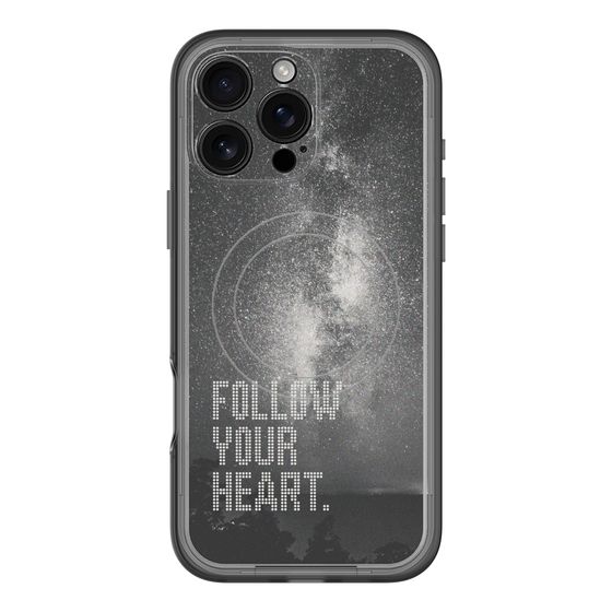 スリムプロテクションプレミアムケース with MagSafe［ オリジナル - ドットオーバーレイ - FOLLOW YOUR HEART/C ］