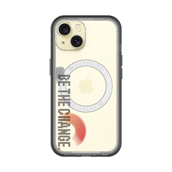 スリムプロテクションプレミアムケース with MagSafe［ オリジナル - ドットオーバーレイ - BE THE CHANGE/A ］