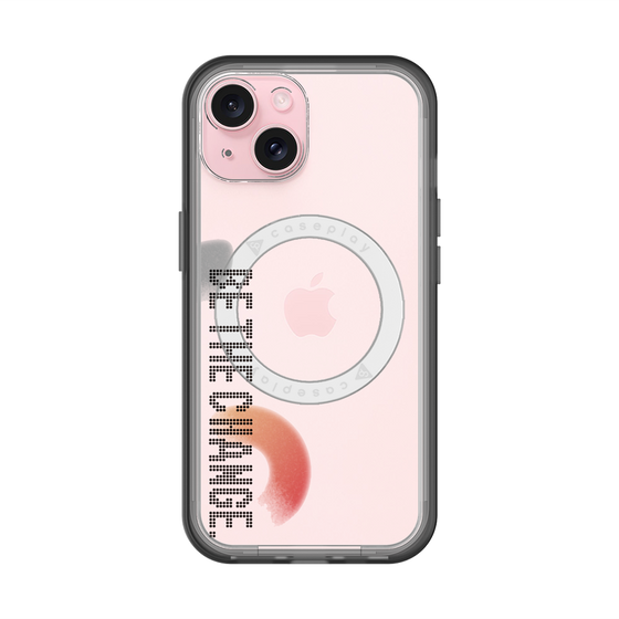 スリムプロテクションプレミアムケース with MagSafe［ オリジナル - ドットオーバーレイ - BE THE CHANGE/A ］