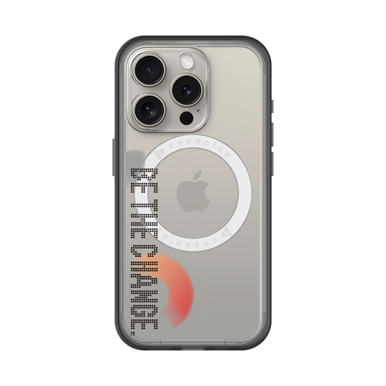 スリムプロテクションプレミアムケース with MagSafe［ オリジナル - ドットオーバーレイ - BE THE CHANGE/A ］