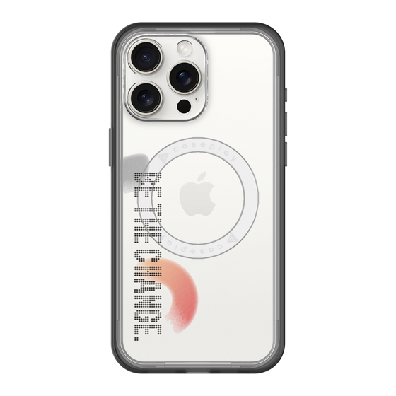スリムプロテクションプレミアムケース with MagSafe［ オリジナル - ドットオーバーレイ - BE THE CHANGE/A ］