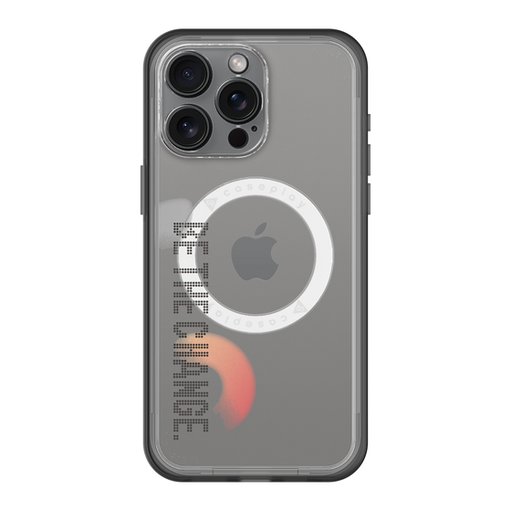 スリムプロテクションプレミアムケース with MagSafe［ オリジナル - ドットオーバーレイ - BE THE CHANGE/A ］