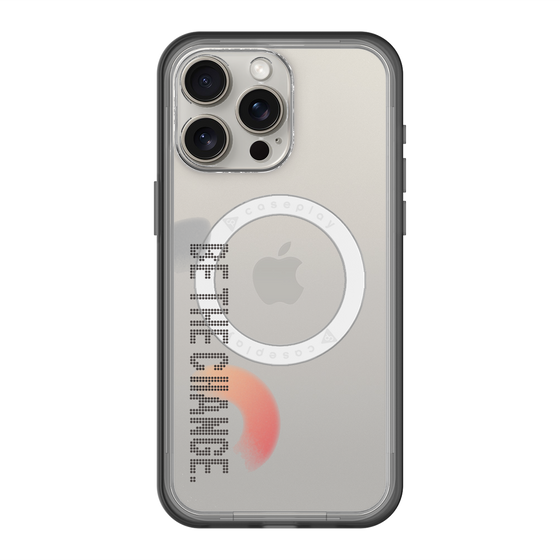 スリムプロテクションプレミアムケース with MagSafe［ オリジナル - ドットオーバーレイ - BE THE CHANGE/A ］