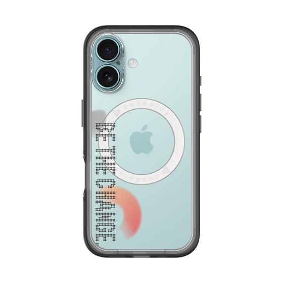 スリムプロテクションプレミアムケース with MagSafe［ オリジナル - ドットオーバーレイ - BE THE CHANGE/A ］