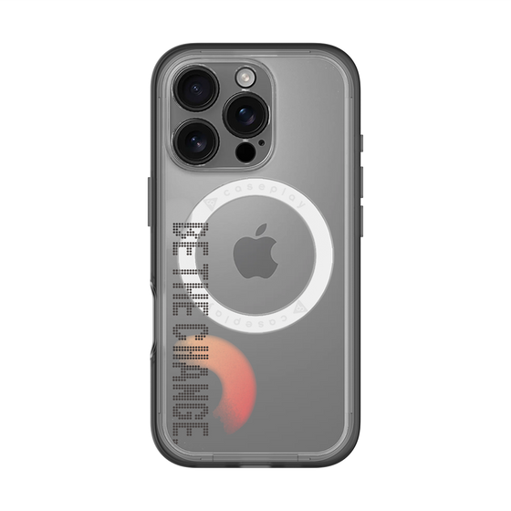 スリムプロテクションプレミアムケース with MagSafe［ オリジナル - ドットオーバーレイ - BE THE CHANGE/A ］