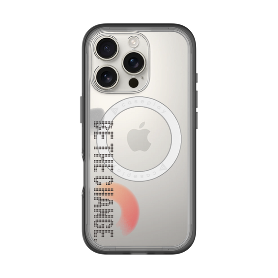 スリムプロテクションプレミアムケース with MagSafe［ オリジナル - ドットオーバーレイ - BE THE CHANGE/A ］