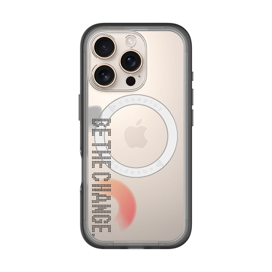 スリムプロテクションプレミアムケース with MagSafe［ オリジナル - ドットオーバーレイ - BE THE CHANGE/A ］