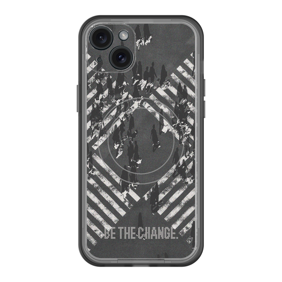 スリムプロテクションプレミアムケース with MagSafe［ オリジナル - ドットオーバーレイ - BE THE CHANGE/B ］