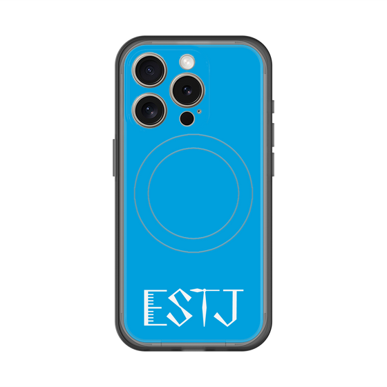 スリムプロテクションプレミアムケース with MagSafe［ オリジナル - ESTJ 幹部 - アルファベット - ブルー ］