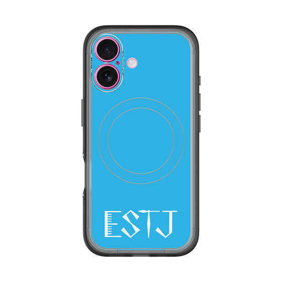 スリムプロテクションプレミアムケース with MagSafe［ オリジナル - ESTJ 幹部 - アルファベット - ブルー ］