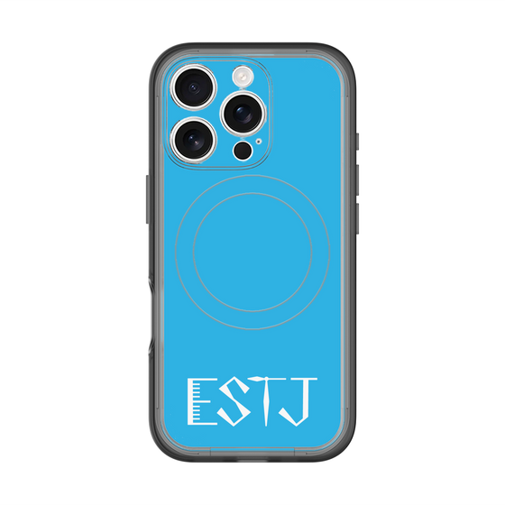 スリムプロテクションプレミアムケース with MagSafe［ オリジナル - ESTJ 幹部 - アルファベット - ブルー ］