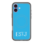 スリムプロテクションプレミアムケース with MagSafe［ オリジナル - ESTJ 幹部 - アルファベット - ブルー ］