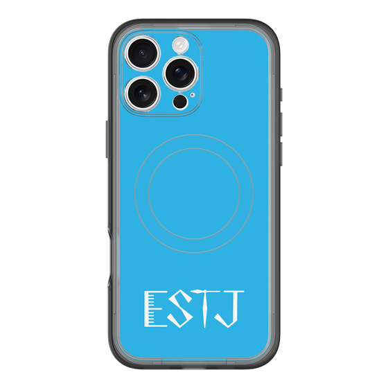 スリムプロテクションプレミアムケース with MagSafe［ オリジナル - ESTJ 幹部 - アルファベット - ブルー ］