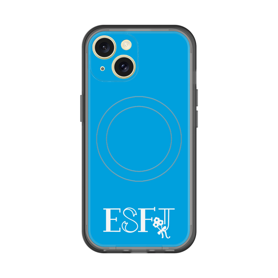 スリムプロテクションプレミアムケース with MagSafe［ オリジナル - ESFJ 領事 - アルファベット - ブルー ］