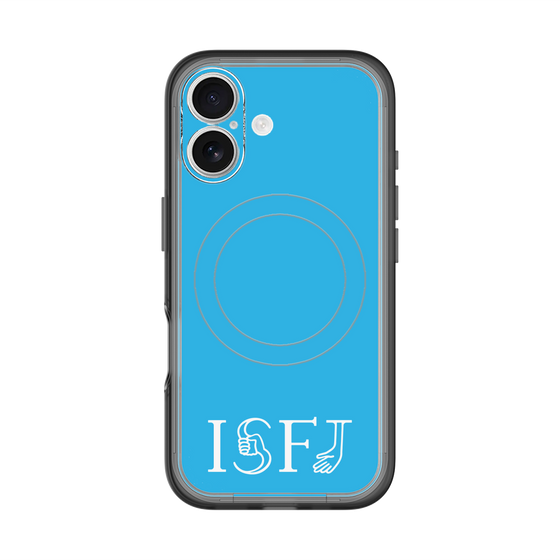 スリムプロテクションプレミアムケース with MagSafe［ オリジナル - ISFJ 擁護者 - アルファベット - ブルー ］