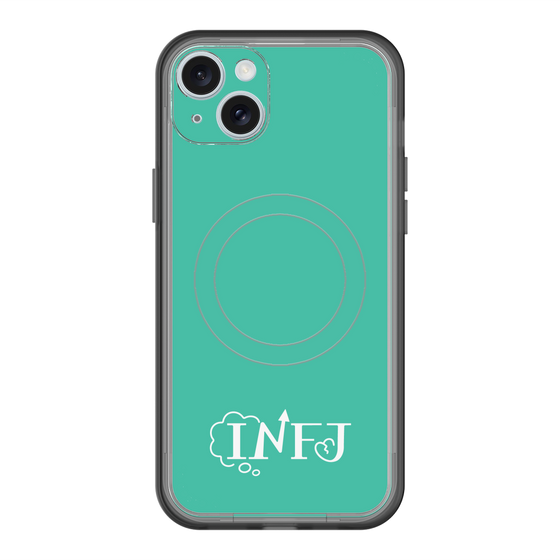 スリムプロテクションプレミアムケース with MagSafe［ オリジナル - INFJ 提唱者 - アルファベット - グリーン ］