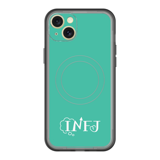 スリムプロテクションプレミアムケース with MagSafe［ オリジナル - INFJ 提唱者 - アルファベット - グリーン ］