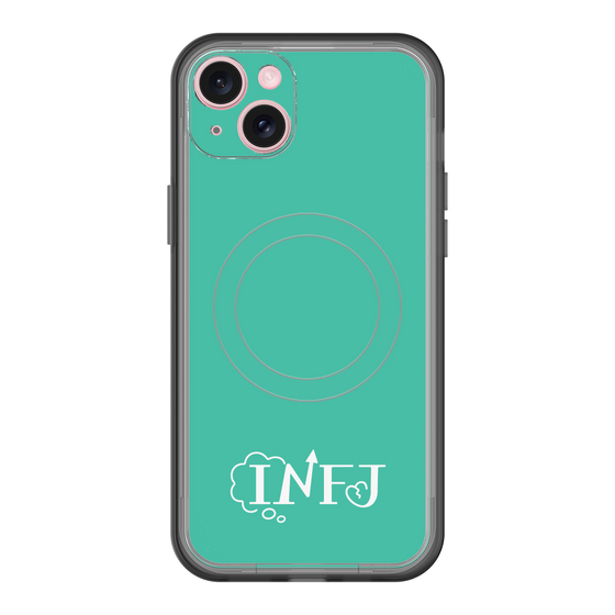 スリムプロテクションプレミアムケース with MagSafe［ オリジナル - INFJ 提唱者 - アルファベット - グリーン ］