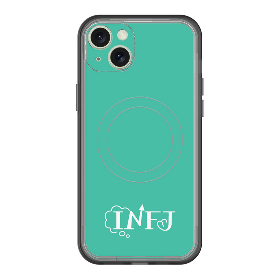 スリムプロテクションプレミアムケース with MagSafe［ オリジナル - INFJ 提唱者 - アルファベット - グリーン ］