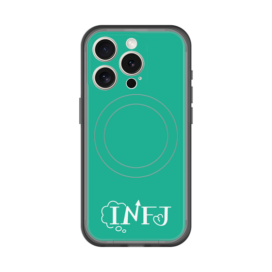 スリムプロテクションプレミアムケース with MagSafe［ オリジナル - INFJ 提唱者 - アルファベット - グリーン ］