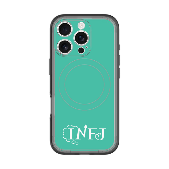 スリムプロテクションプレミアムケース with MagSafe［ オリジナル - INFJ 提唱者 - アルファベット - グリーン ］
