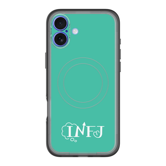 スリムプロテクションプレミアムケース with MagSafe［ オリジナル - INFJ 提唱者 - アルファベット - グリーン ］