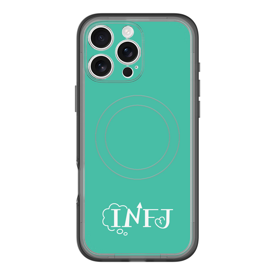 スリムプロテクションプレミアムケース with MagSafe［ オリジナル - INFJ 提唱者 - アルファベット - グリーン ］