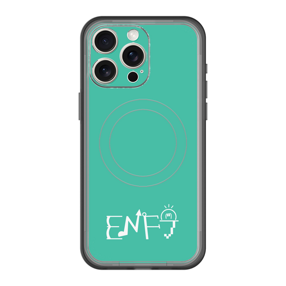スリムプロテクションプレミアムケース with MagSafe［ オリジナル - ENFJ 主人公 - アルファベット - グリーン ］