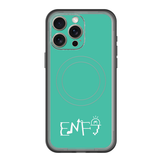 スリムプロテクションプレミアムケース with MagSafe［ オリジナル - ENFJ 主人公 - アルファベット - グリーン ］