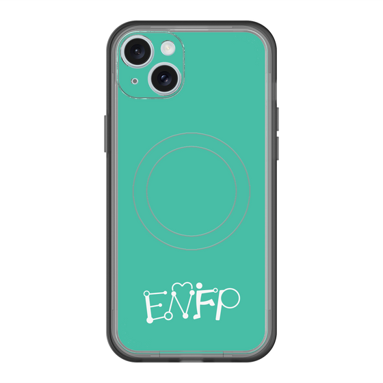 スリムプロテクションプレミアムケース with MagSafe［ オリジナル - ENFP 運動家 - アルファベット - グリーン ］
