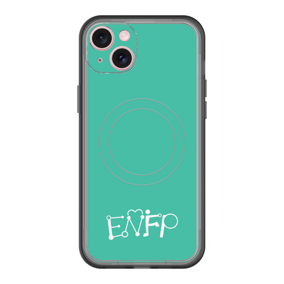 スリムプロテクションプレミアムケース with MagSafe［ オリジナル - ENFP 運動家 - アルファベット - グリーン ］