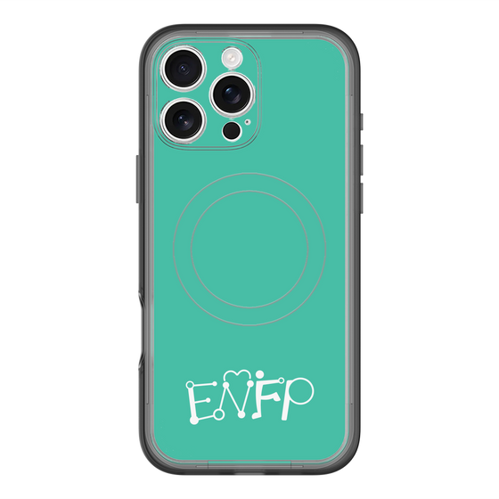スリムプロテクションプレミアムケース with MagSafe［ オリジナル - ENFP 運動家 - アルファベット - グリーン ］