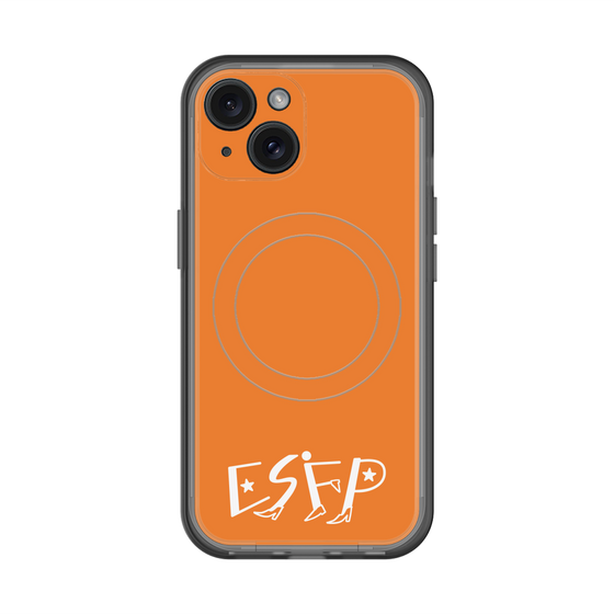 スリムプロテクションプレミアムケース with MagSafe［ オリジナル - ESFP エンターテイナー - アルファベット - オレンジ ］