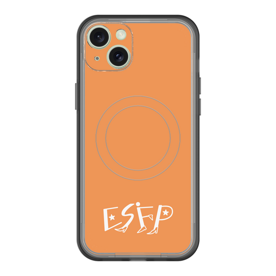 スリムプロテクションプレミアムケース with MagSafe［ オリジナル - ESFP エンターテイナー - アルファベット - オレンジ ］