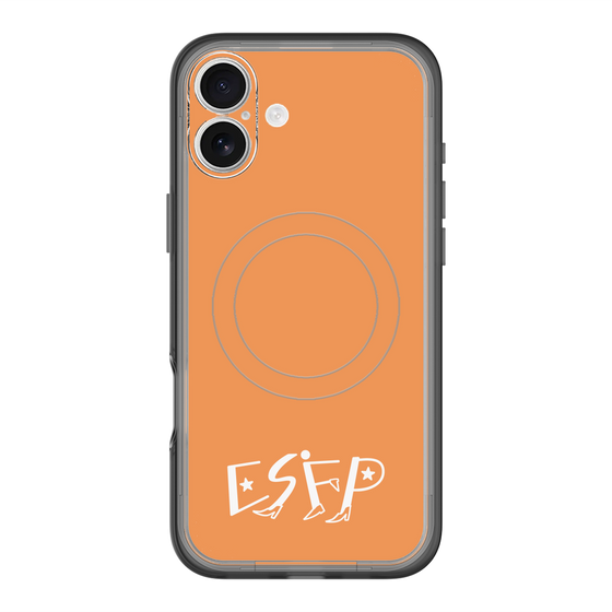 スリムプロテクションプレミアムケース with MagSafe［ オリジナル - ESFP エンターテイナー - アルファベット - オレンジ ］