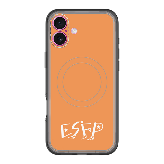 スリムプロテクションプレミアムケース with MagSafe［ オリジナル - ESFP エンターテイナー - アルファベット - オレンジ ］