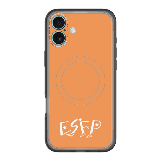 スリムプロテクションプレミアムケース with MagSafe［ オリジナル - ESFP エンターテイナー - アルファベット - オレンジ ］