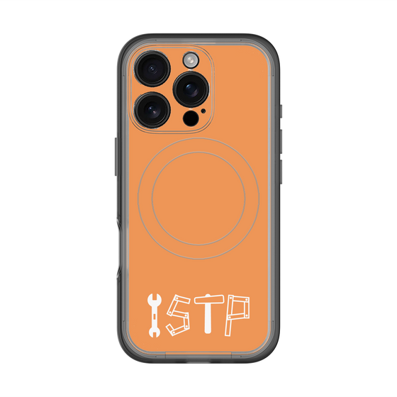 スリムプロテクションプレミアムケース with MagSafe［ オリジナル - ISTP 巨匠 - アルファベット - オレンジ ］