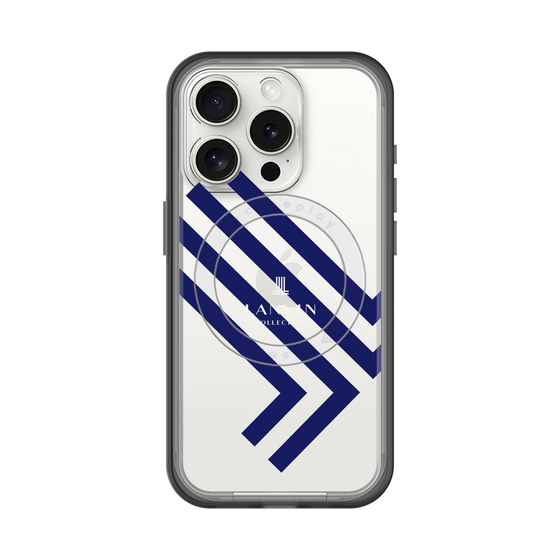 スリムプロテクションプレミアムケース with MagSafe［ LANVIN COLLECTION - ロゴ - ネイビー ］