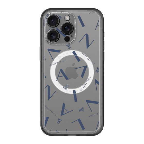 スリムプロテクションプレミアムケース with MagSafe［ LANVIN COLLECTION - タイポグラフィ ］