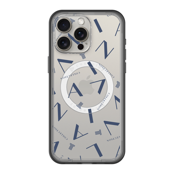スリムプロテクションプレミアムケース with MagSafe［ LANVIN COLLECTION - タイポグラフィ ］