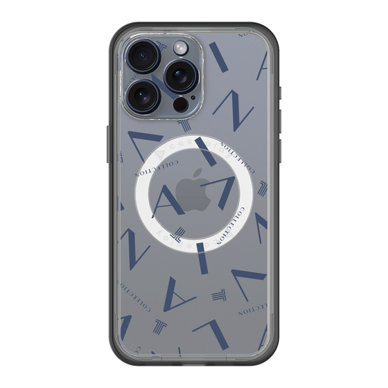 スリムプロテクションプレミアムケース with MagSafe［ LANVIN COLLECTION - タイポグラフィ ］